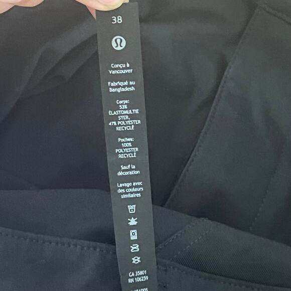 Lululemon ABC Slim Fit Pants Men’s Size 38 Dark Gray Elastomultiester Blend - Picture 8 of 9